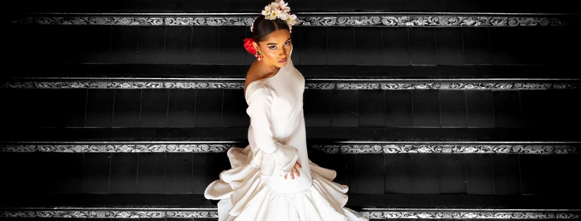 Vista cenital de flamenca en Plaza España