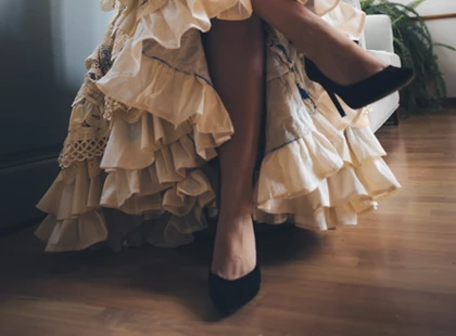 Detalle de calzado flamenco