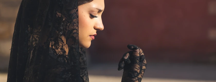 Panorámica de mantilla con Lucía Martín